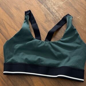 Splits59 Dark Green and Black Sports Bra